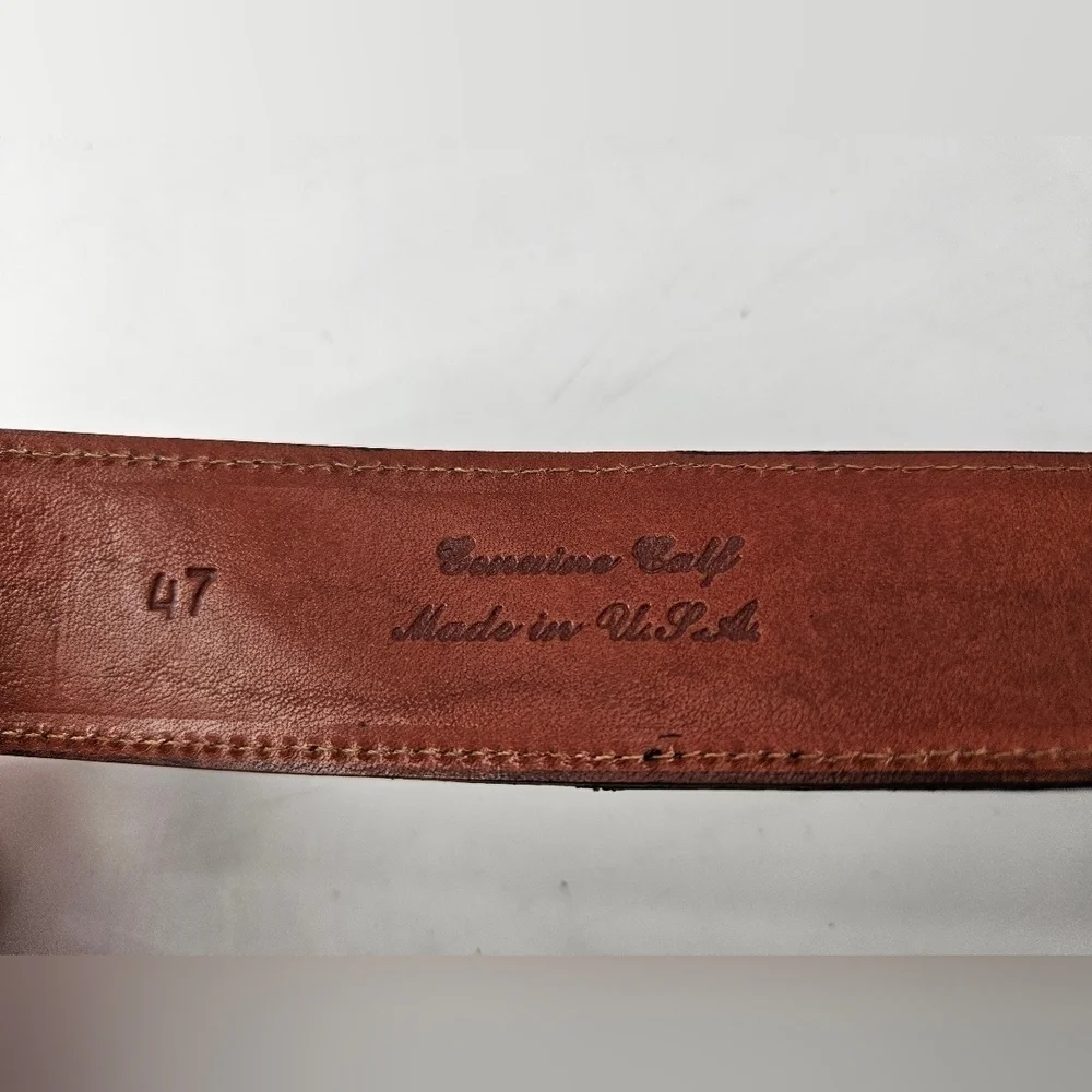 Custom BLACK CHERRY w/ SILVER Genuine Leather Interchangeable BELT STRAP sz 47